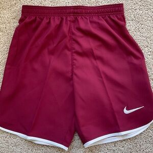 Youth Nike Laser Woven Short V Soccer Small Maroon/White